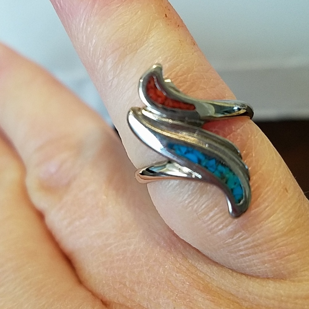 Turquoise Earring & Ring set - Picture 4 of 5